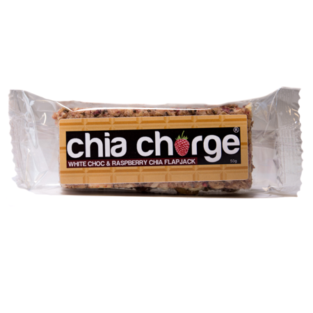 CHIA CHARGE WHITE CHOCOLATE&RASPBERRY FLAPJACK 50G